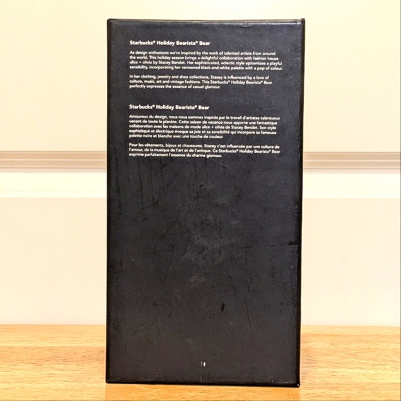 EUC 2013 Alice & Olivia x Starbucks Holiday Barista Bear with Original Box - Picture 4 of 9